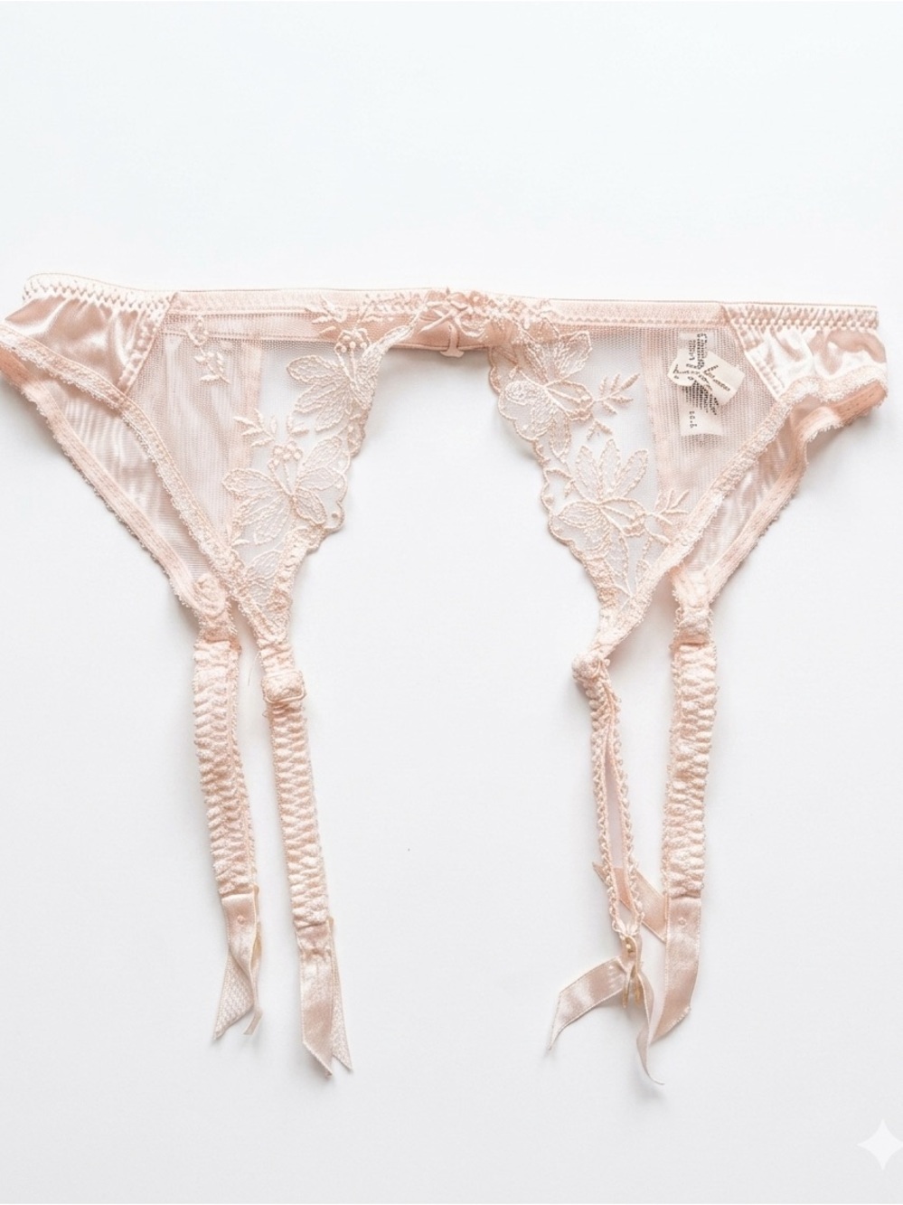 80s Christian Dior Light Pink Garter Size small